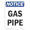 Signmission Safety Sign, OSHA Notice, 10" Height, Rigid Plastic, Gas Pipe Sign, Portrait OS-NS-P-710-V-13019 - alternate 1